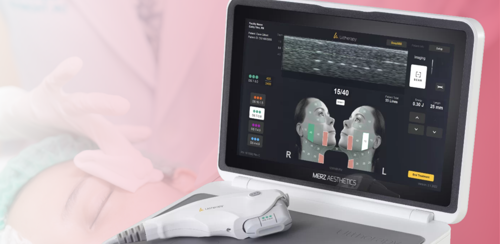 A real-time imaging of Ultherapy machine to help providers make targeted and tailored treatment.